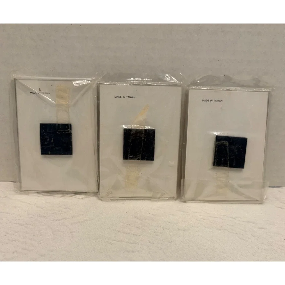 Vintage Kirklands Set of 3 Acrylic Magnetic Photo Frames 2.5x3.5 Clear Plastic